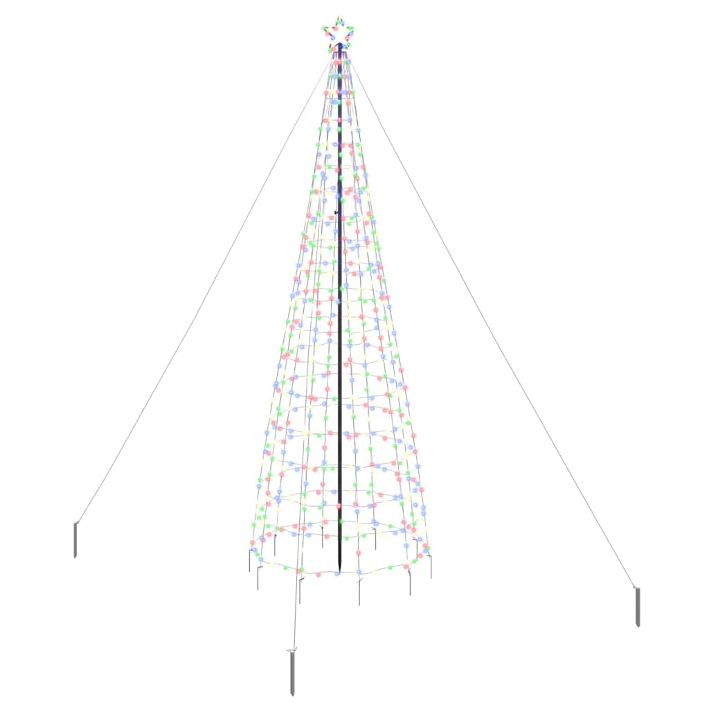 Albero di Natale LED con picchetti per il terreno 400 cm Ferro