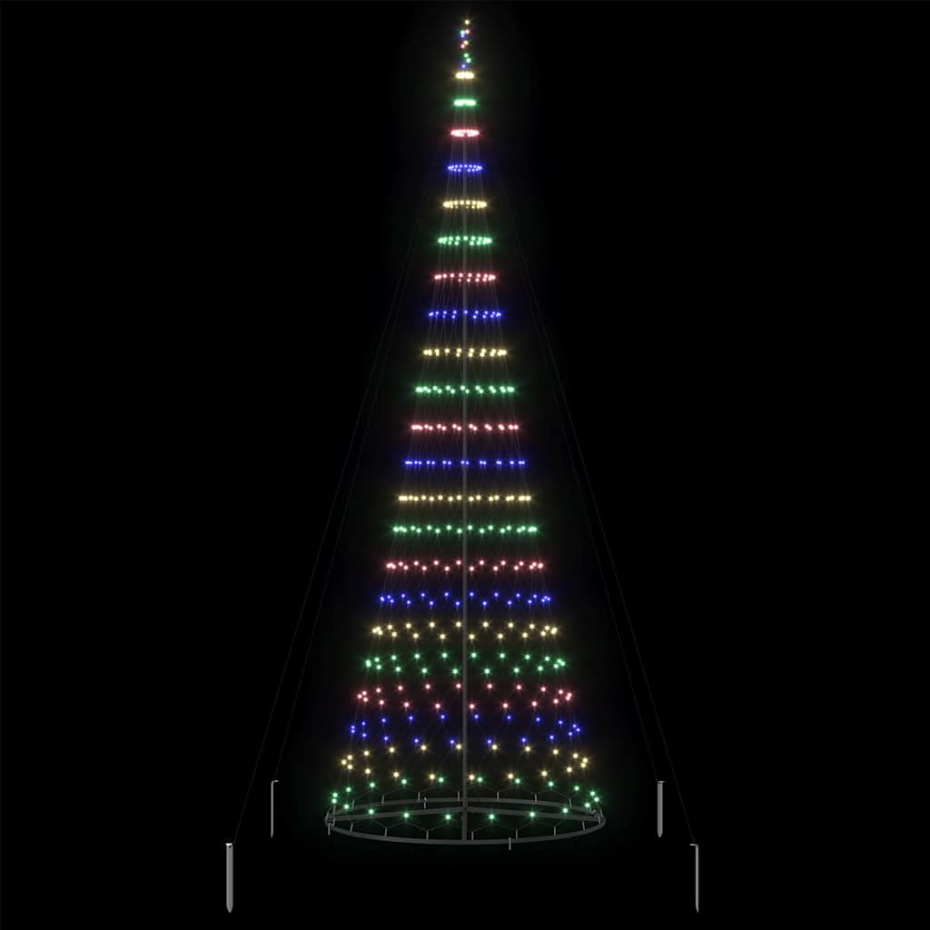 Albero di Natale LED con 455 LED Multicolore 184.5 cm Metallo
