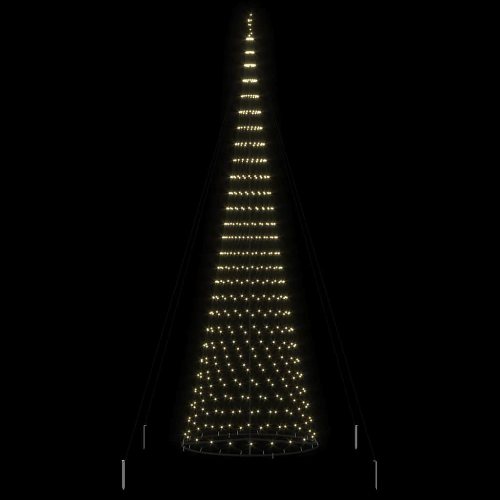 Albero di Natale LED con 555 LED Bianco caldo 500 cm Metallo