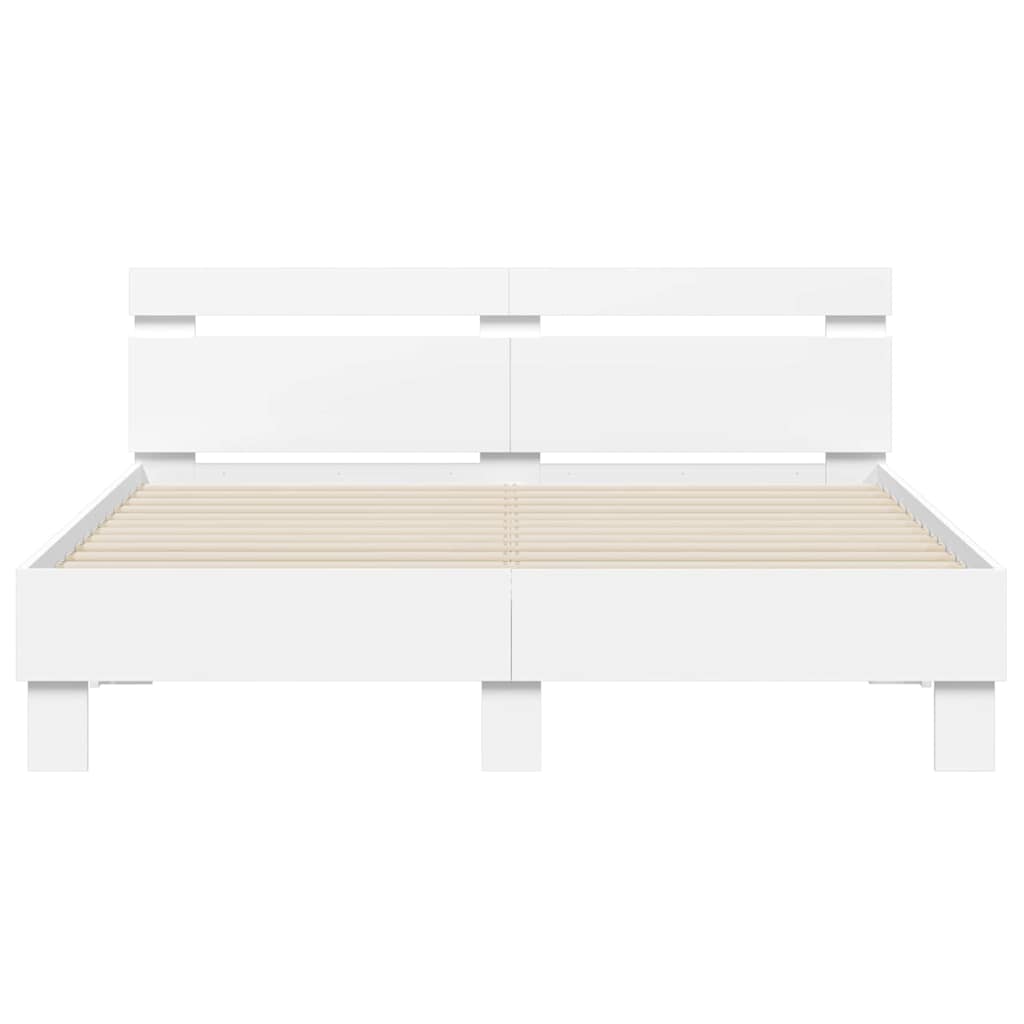 Struttura del letto Bianco 152 x 203 cm Legno multistrato