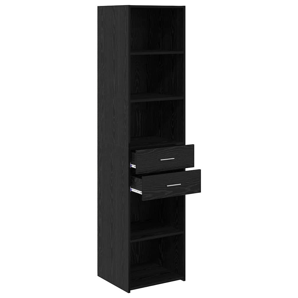 Credenza Rovere Nero 45 x 42,5 x 185 cm Legno multistrato