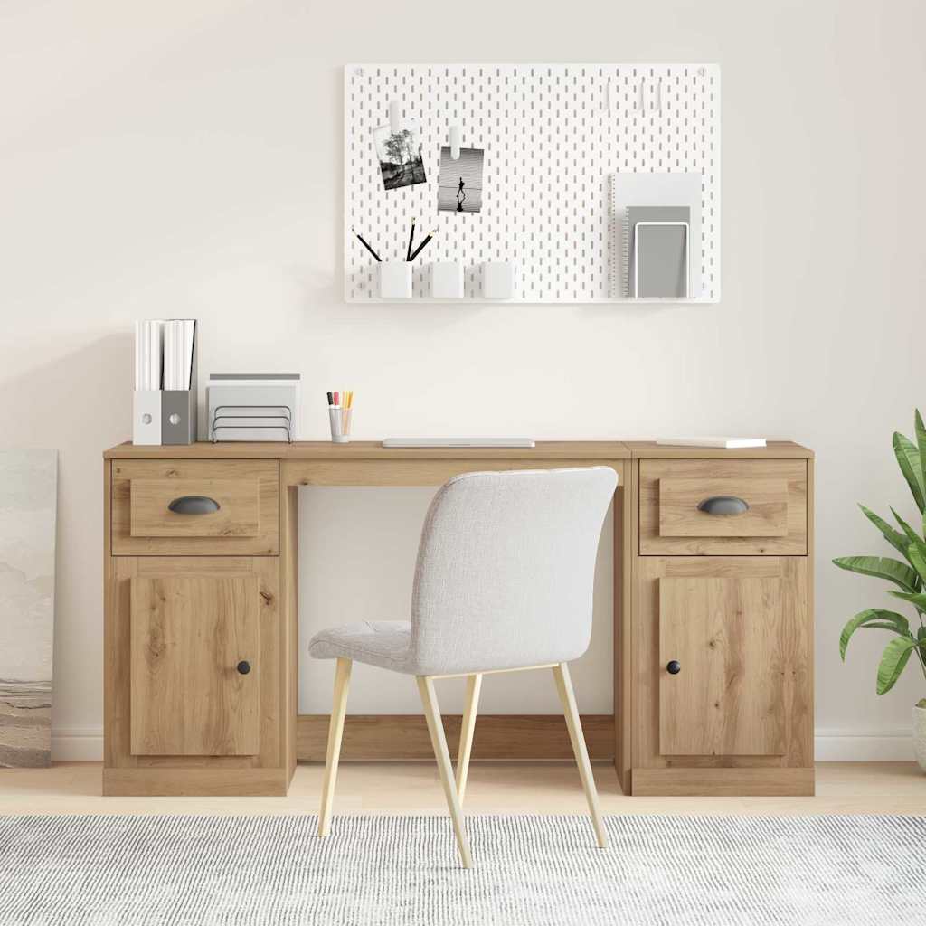 Scrivania con armadietto Rovere artigianale 154,5 x 50 x 75 cm