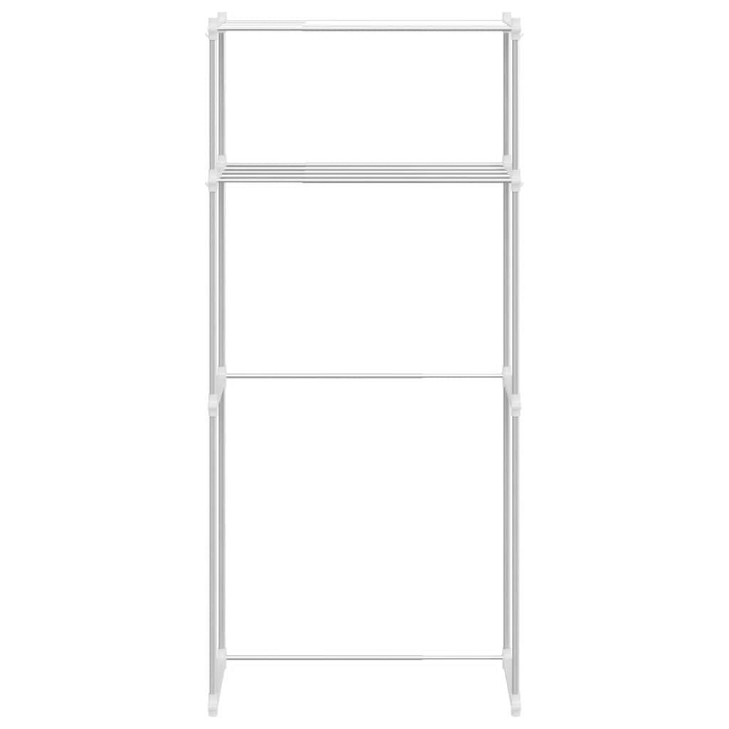 Mensola per lavatrice Bianco 70 x 27 x 136 cm Alluminio