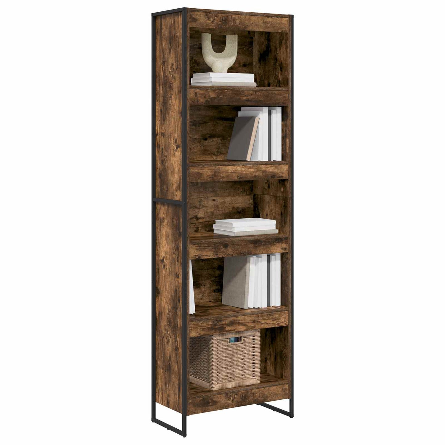 Armadio per Libri 2 pcs Quercia Fumosa 80 x 30 x 155 cm
