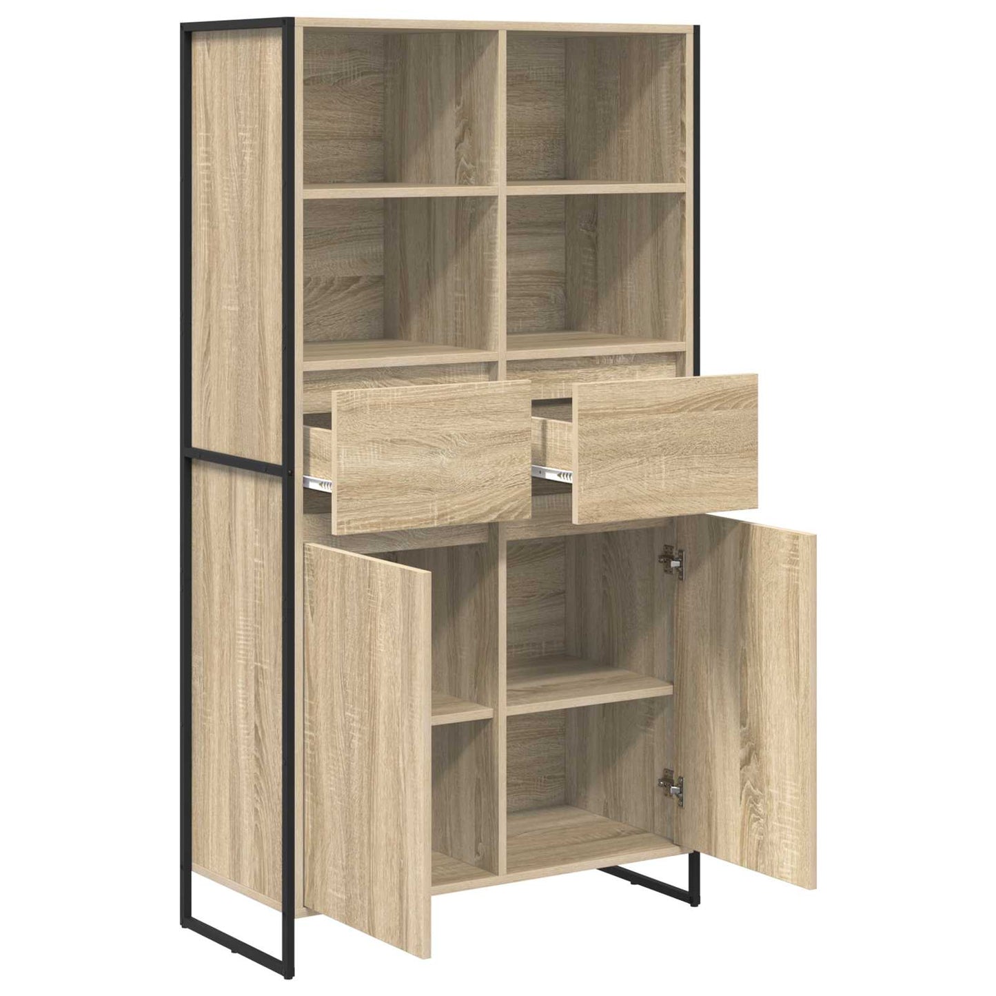 Credenza 2 pcs Sonoma 81 x 36 x 150.5 cm Legno multistrato