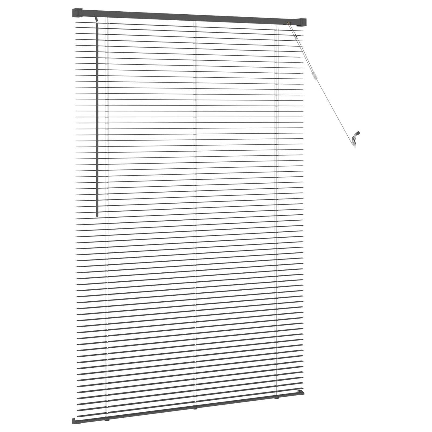 Tenda Veneziana Regolabile Grigio Argento 150 x 80 cm PVC