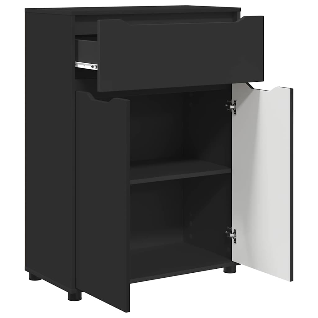 Mobile da Bagno Nero 72,5 x 36,5 x 100 cm Legno multistrato