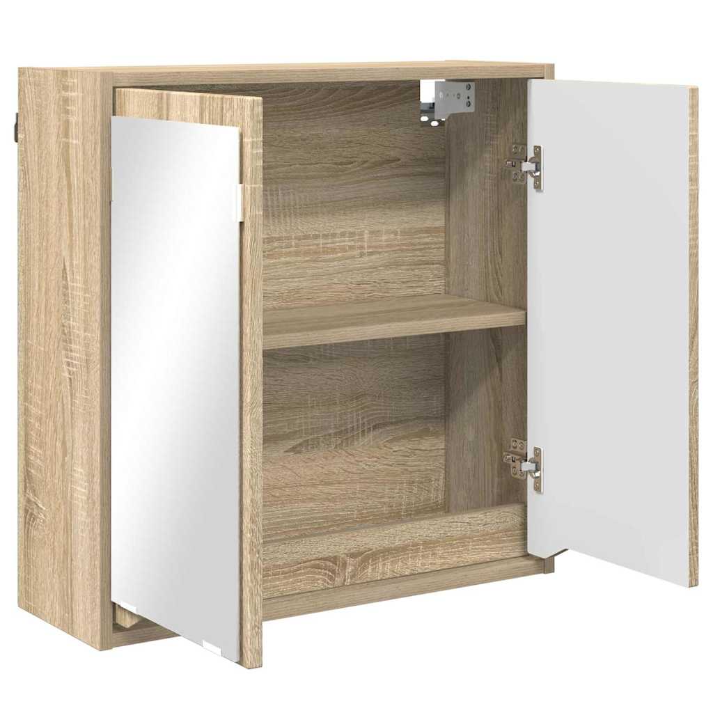 Mobiletto per specchio da bagno Rovere Sonoma 60 x 20 x 60 cm
