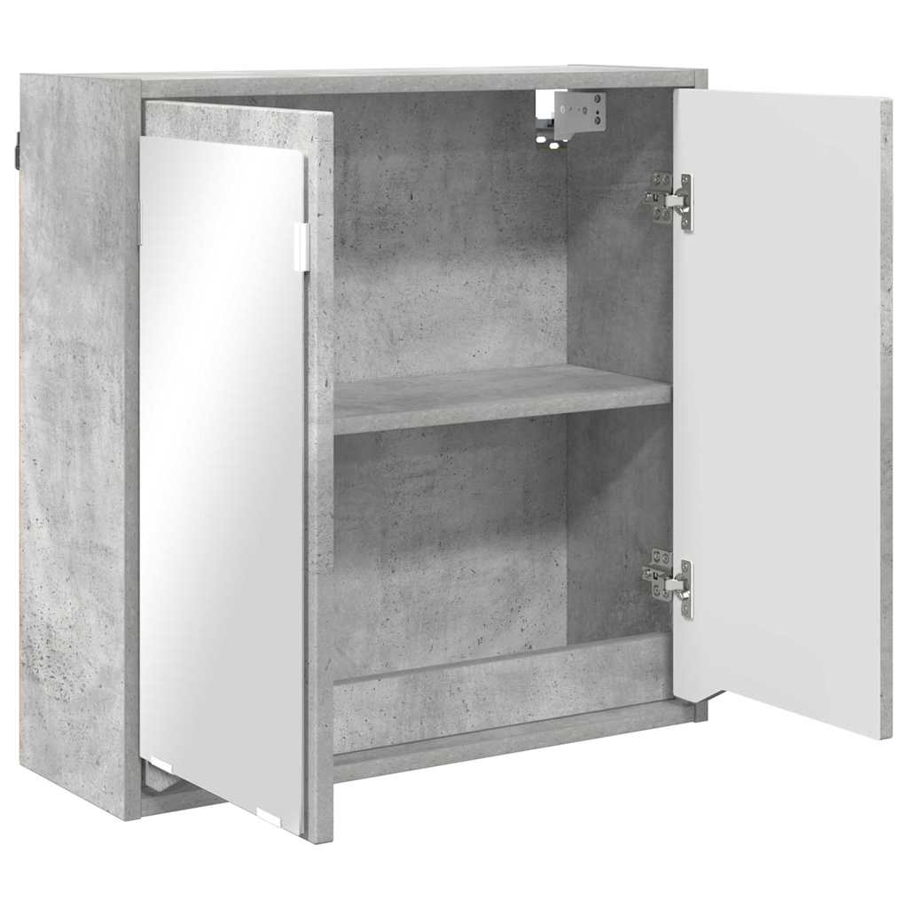 Mobiletto per specchio da bagno Grigio cemento 60 x 20 x 60 cm