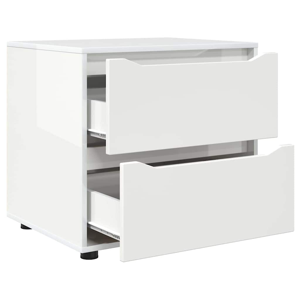 Armadio Bianco Lucido 60 x 48 x 57 cm Legno multistrato