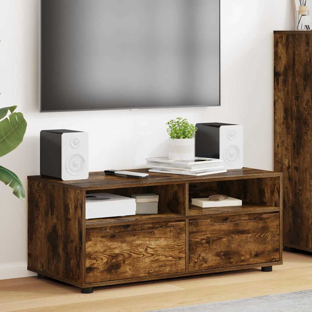 Mobile TV Rovere fumé 100 x 48 x 43 cm Legno multistrato