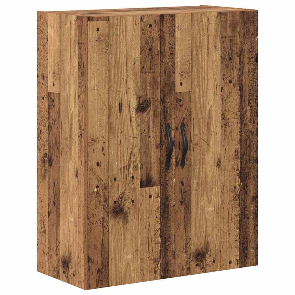 Credenza 2 pcs Legno vecchio Legno ingegnerizzato e vetro