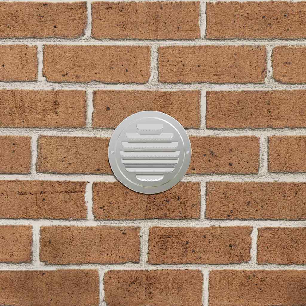 Coperture per ventilazione d'aria 4 pcs Argento 100 mm