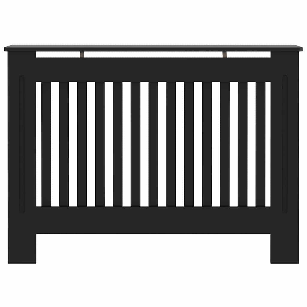 Copertura per radiatori 2 pcs Nero 112 x 19 x 81,5cm