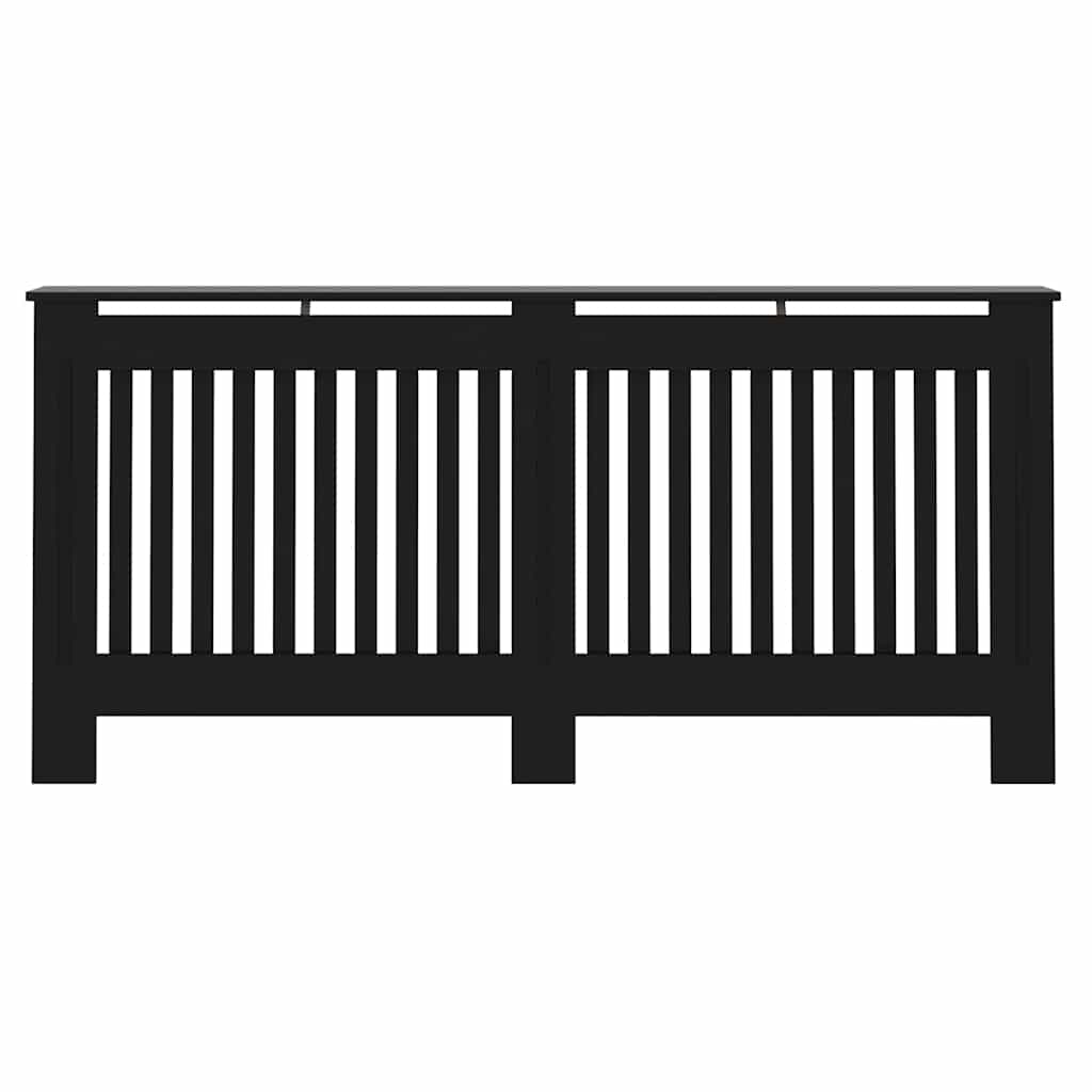 Copertura per radiatori 2 pcs Nero 172 x 19 x 81,5cm