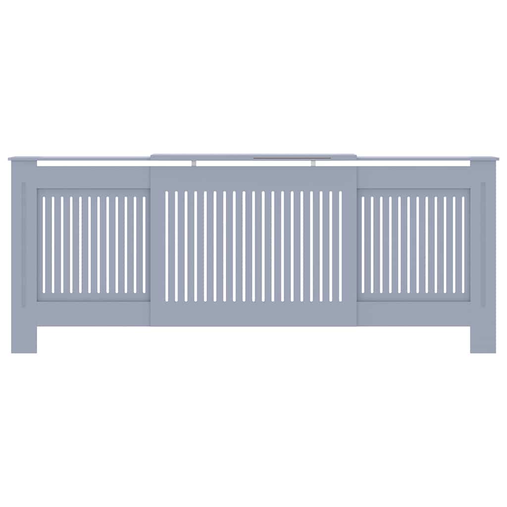 Copertura per radiatori 2 pcs Grigio 205 x 20,5 x 81,5cm