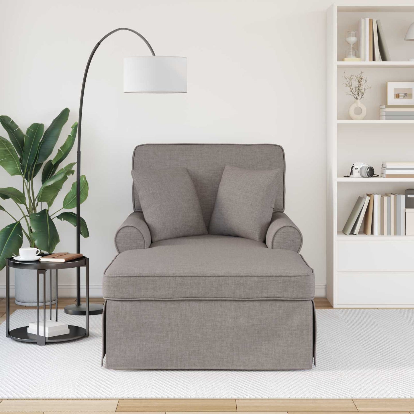 Chaise Longe con Gonna con cuscino 3 pcs Talpa Tessuto