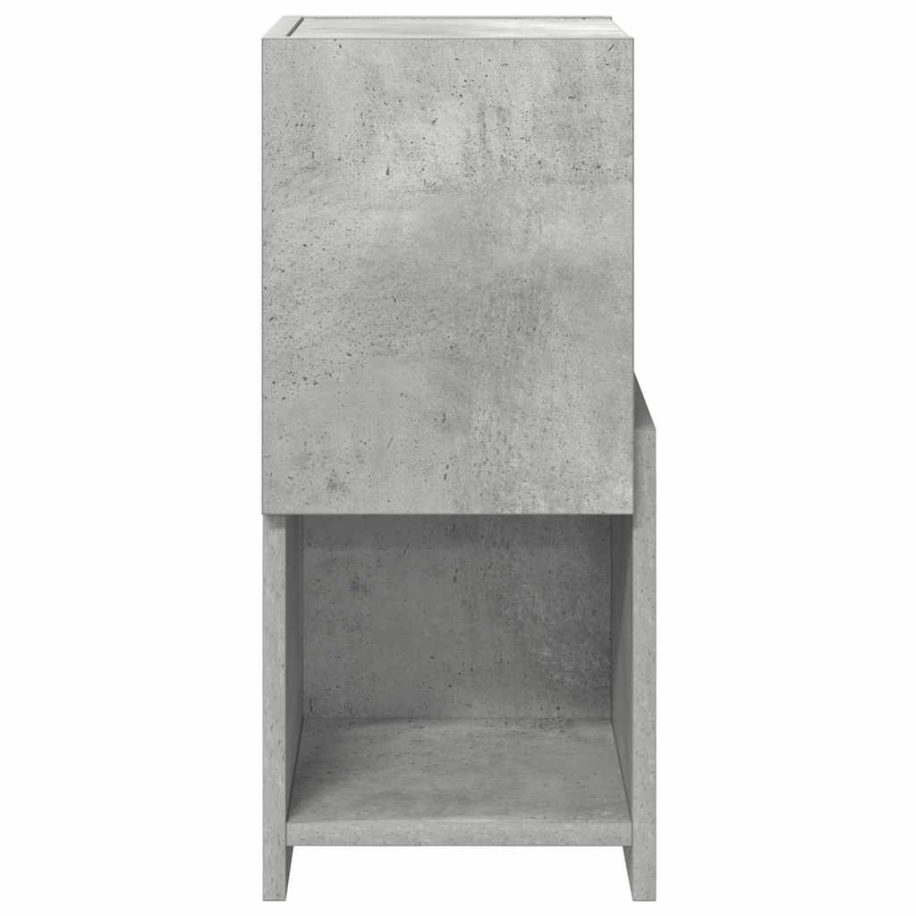 Mobile angolare Grigio cemento 25,5x25x55cm Legno multistrato
