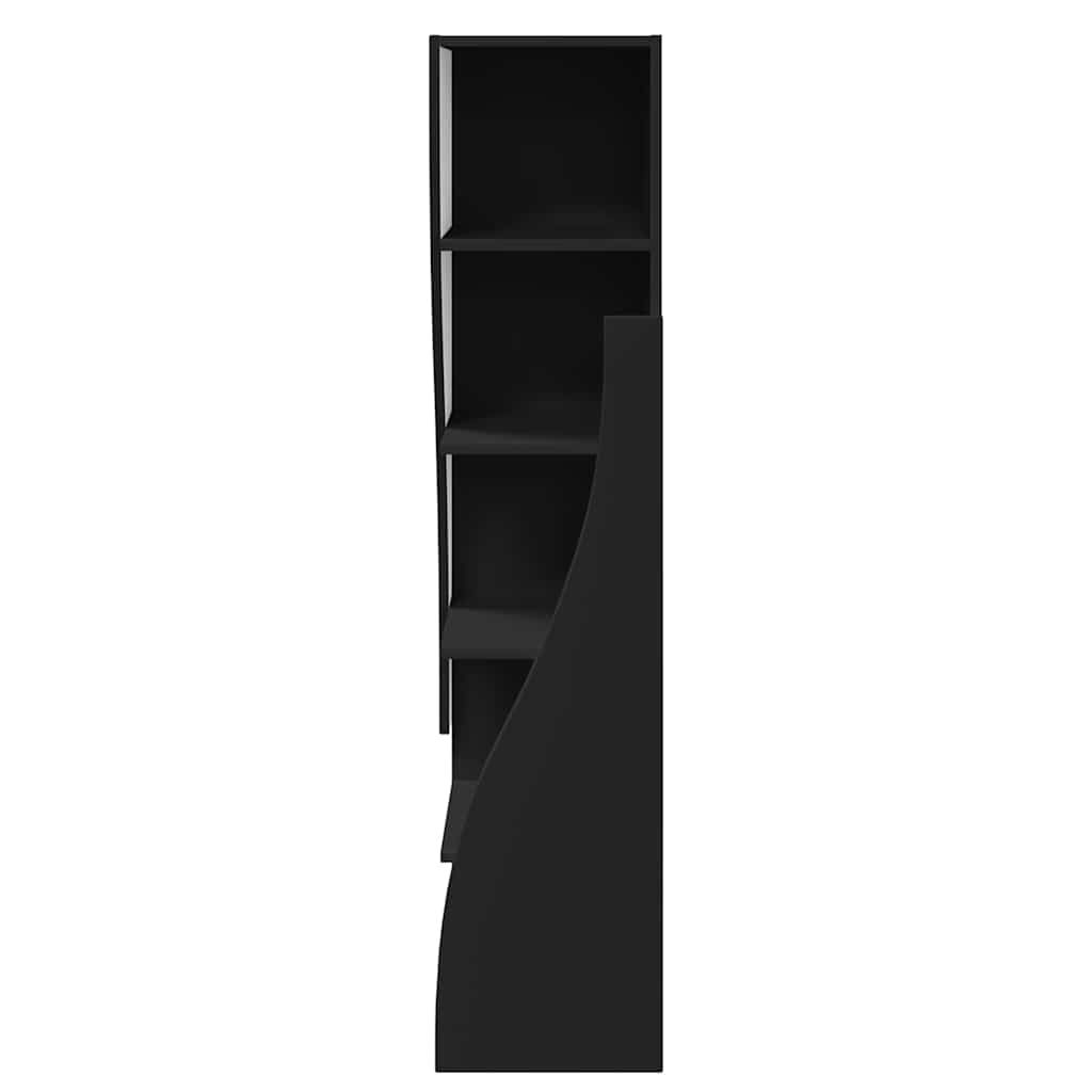 Mobile angolare Nero 32x32x140cm Legno multistrato