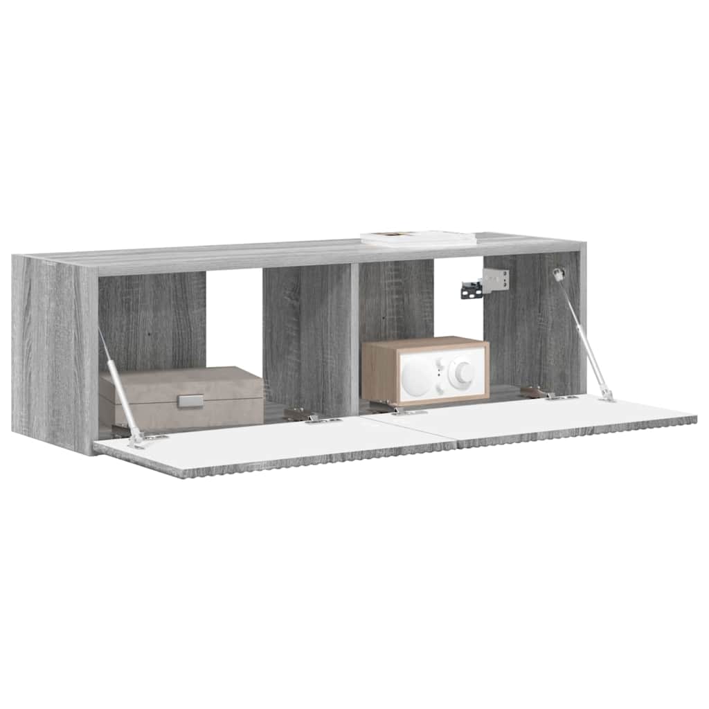 Mobile TV da parete Grigio Sonoma 98 x 31 x 29,5 cm