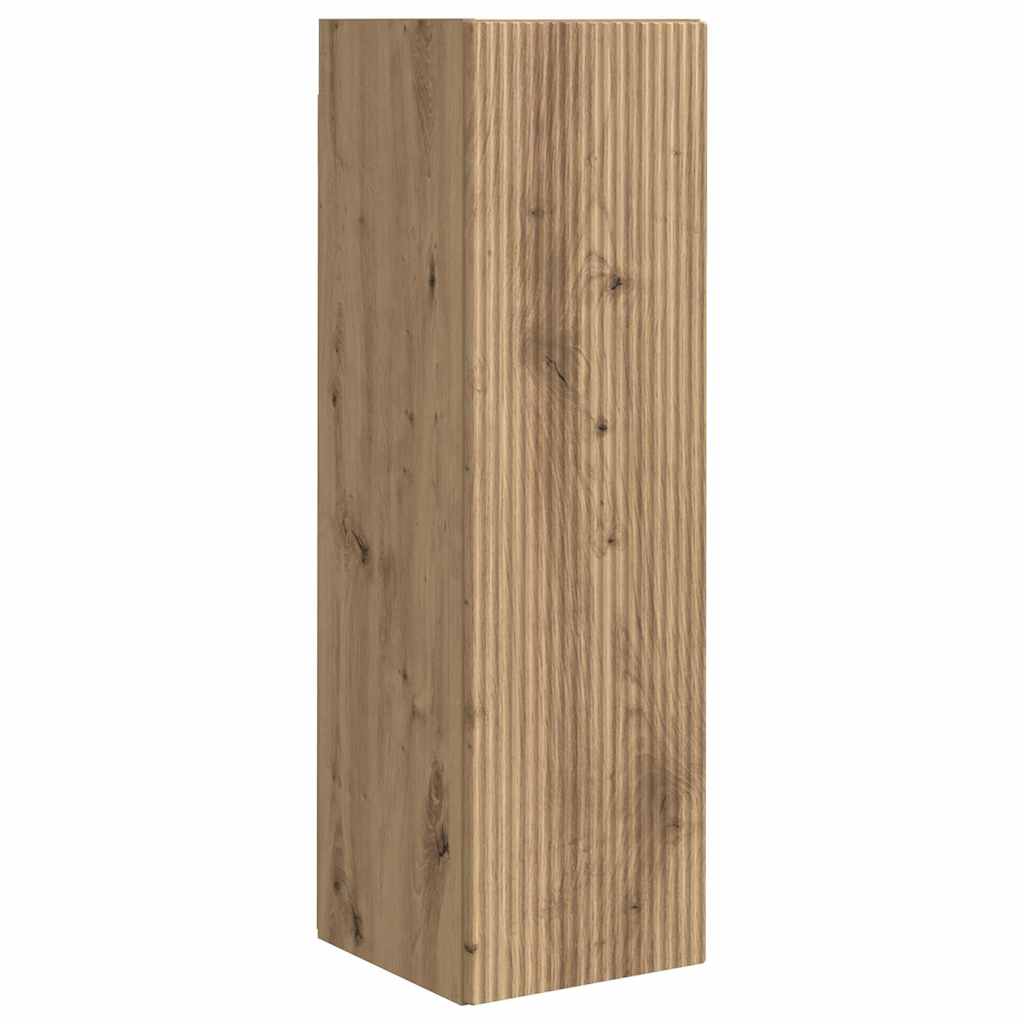 Mobile TV da parete 2 pcs Rovere Artigianale 30 x 31 x 100 cm