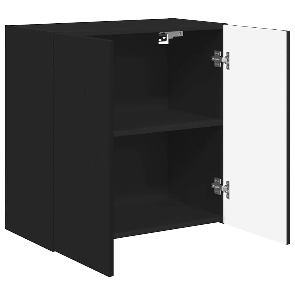Mobile TV da parete Nero 59,5 x 31 x 60 cm Legno multistrato
