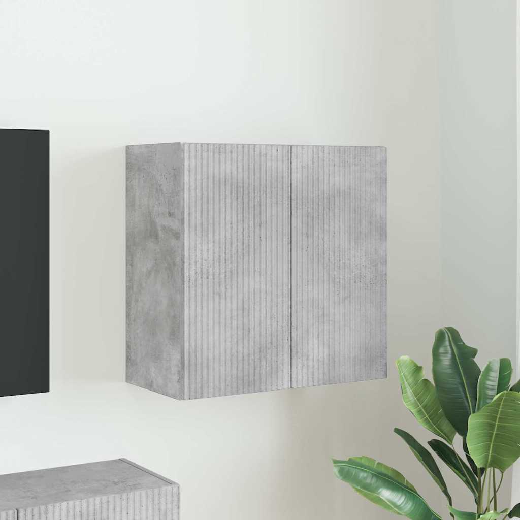 Mobile TV da parete Grigio cemento 59,5 x 31 x 60 cm