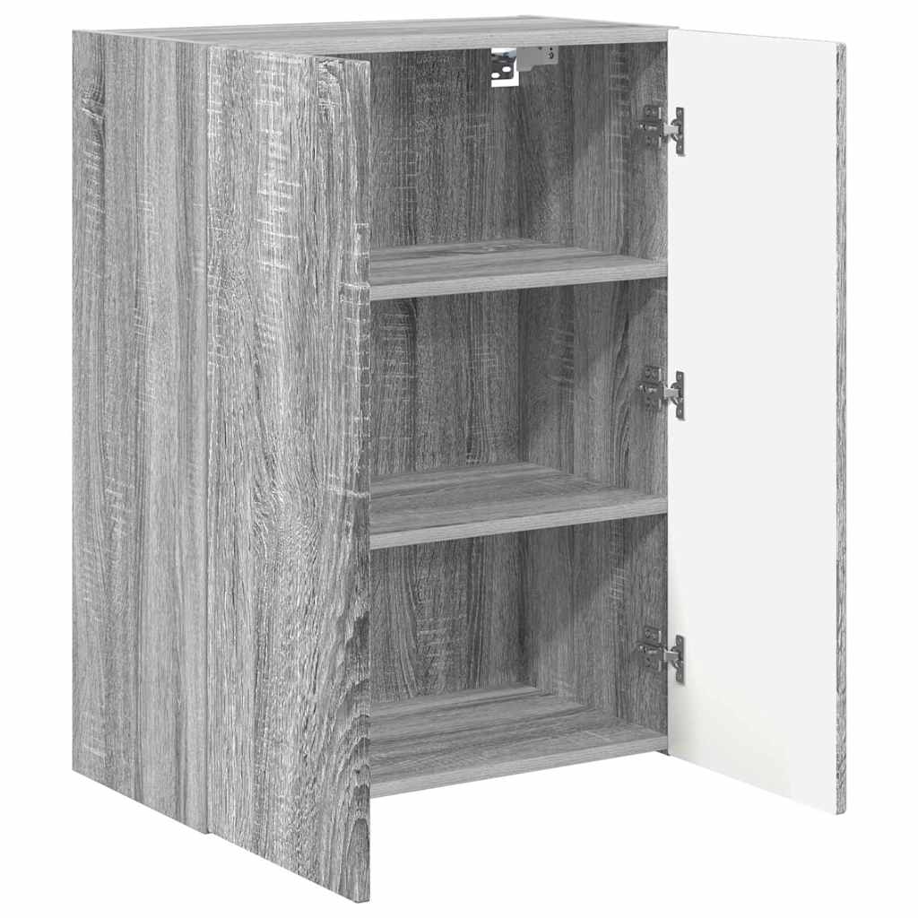 Mobile TV da parete Grigio Sonoma 59,5 x 31 x 80 cm