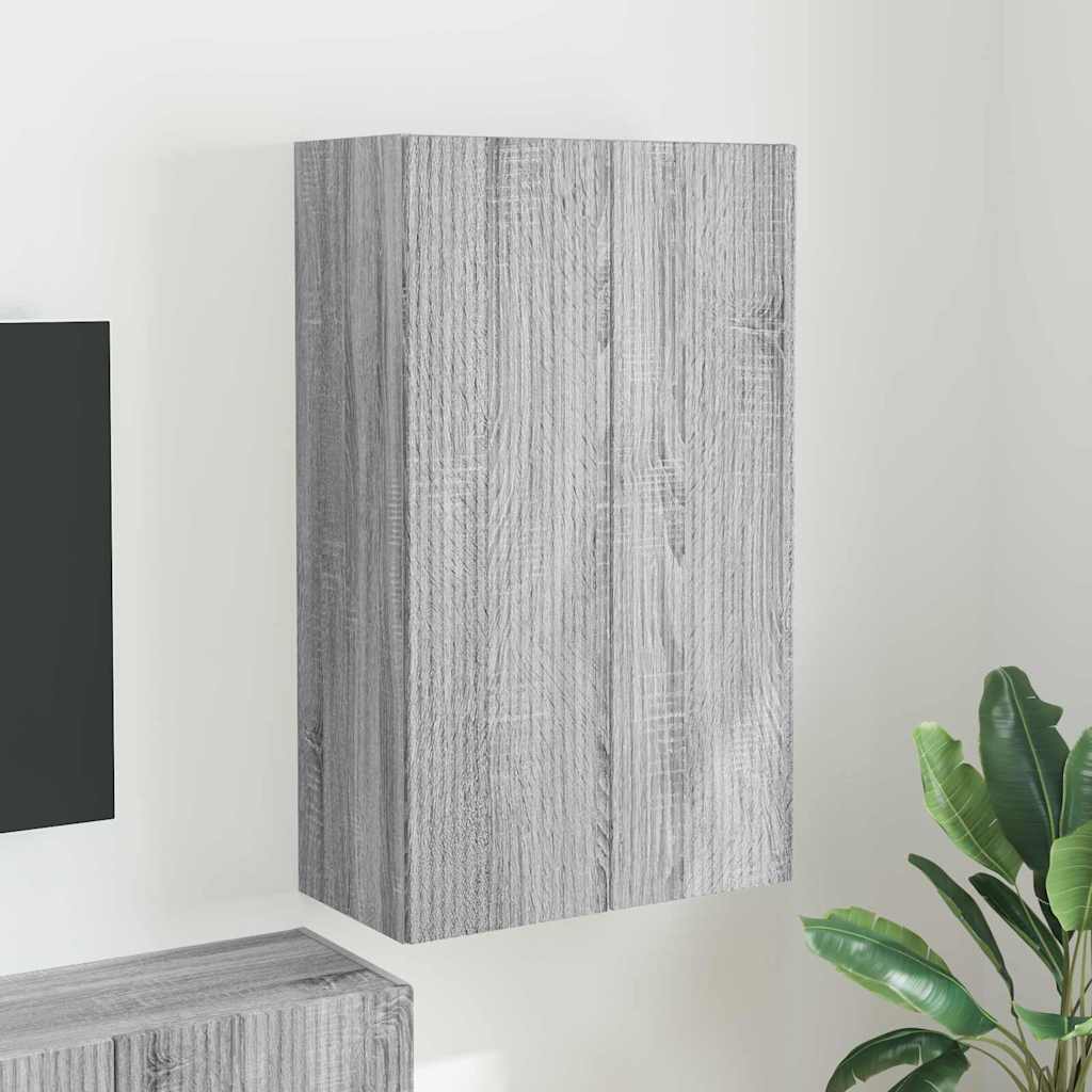 Mobile TV da parete Grigio Sonoma 59,5 x 31 x 100 cm