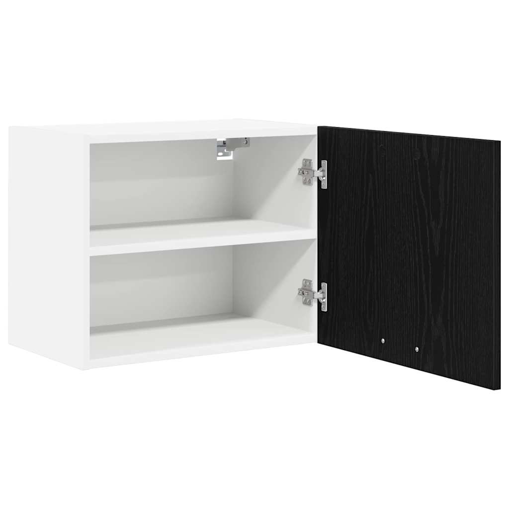 Armadio pensile con porta Rovere Nero e Bianco 50 x 31 x 40 cm