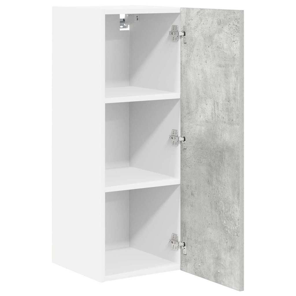 Armadio pensile Grigio Cemento e Bianco 30 x 31 x 80 cm