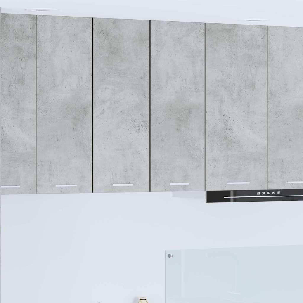 Armadio pensile 2 pcs Grigio Cemento e Bianco 30 x 31 x 80 cm