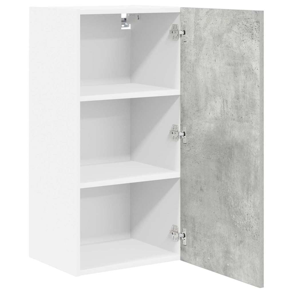 Armadio pensile Grigio Cemento e Bianco 40 x 31 x 80 cm