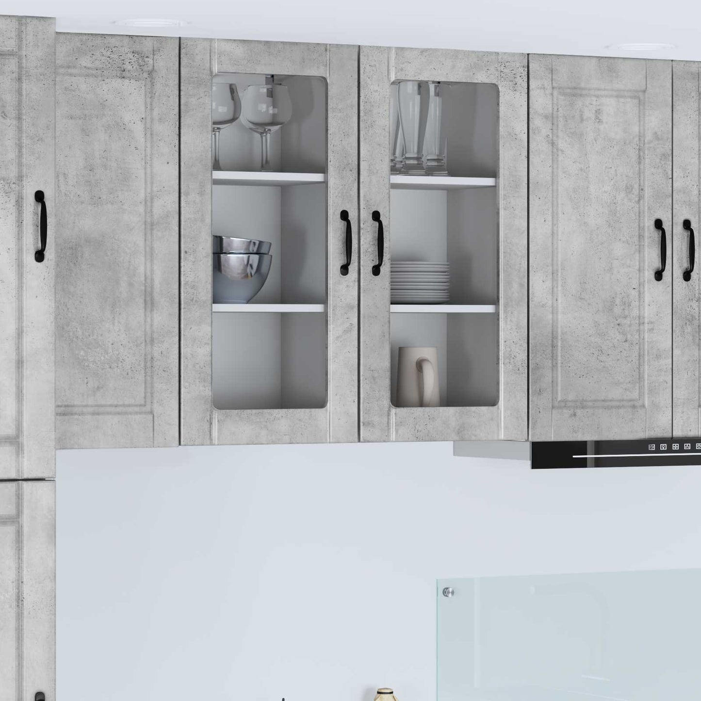Mobile da cucina con lo scaffale Grigio cemento 40 x 31 x 80 cm