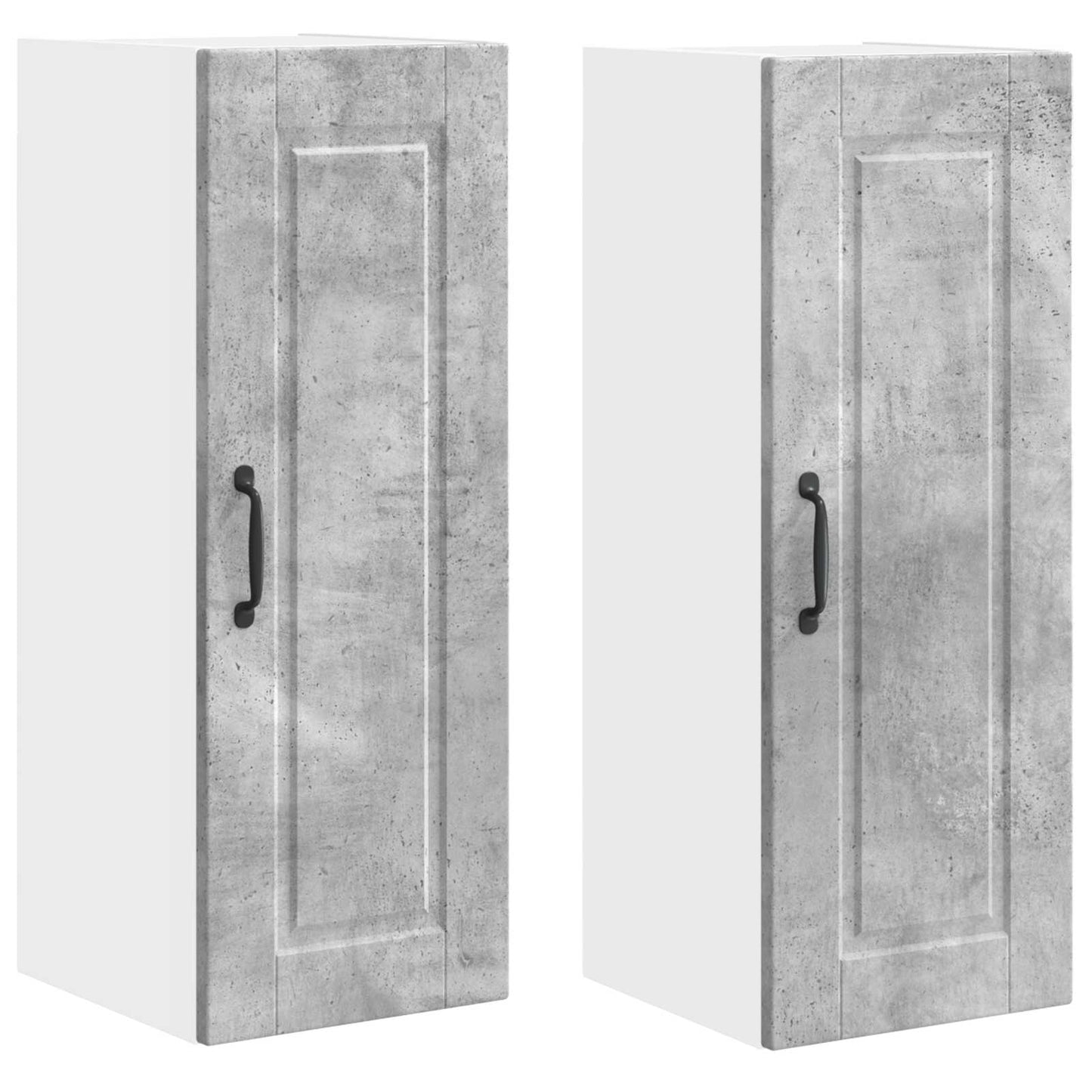 Mobile da cucina con porta 2 pcs Grigio cemento 30 x 31 x 80 cm