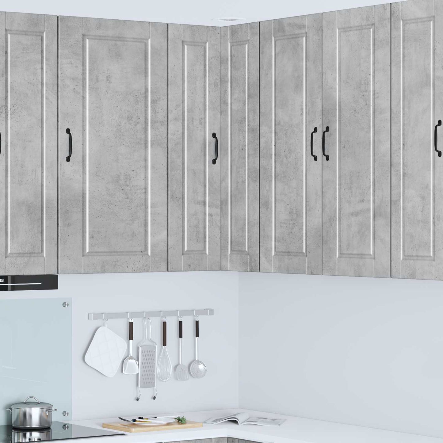 Mobile da cucina con porta Grigio cemento 57 x 57 x 100 cm