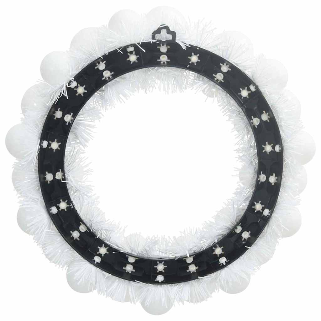 Corone di Palline di Natale 2 pcs Bianco 33 x 33 x 7 cm