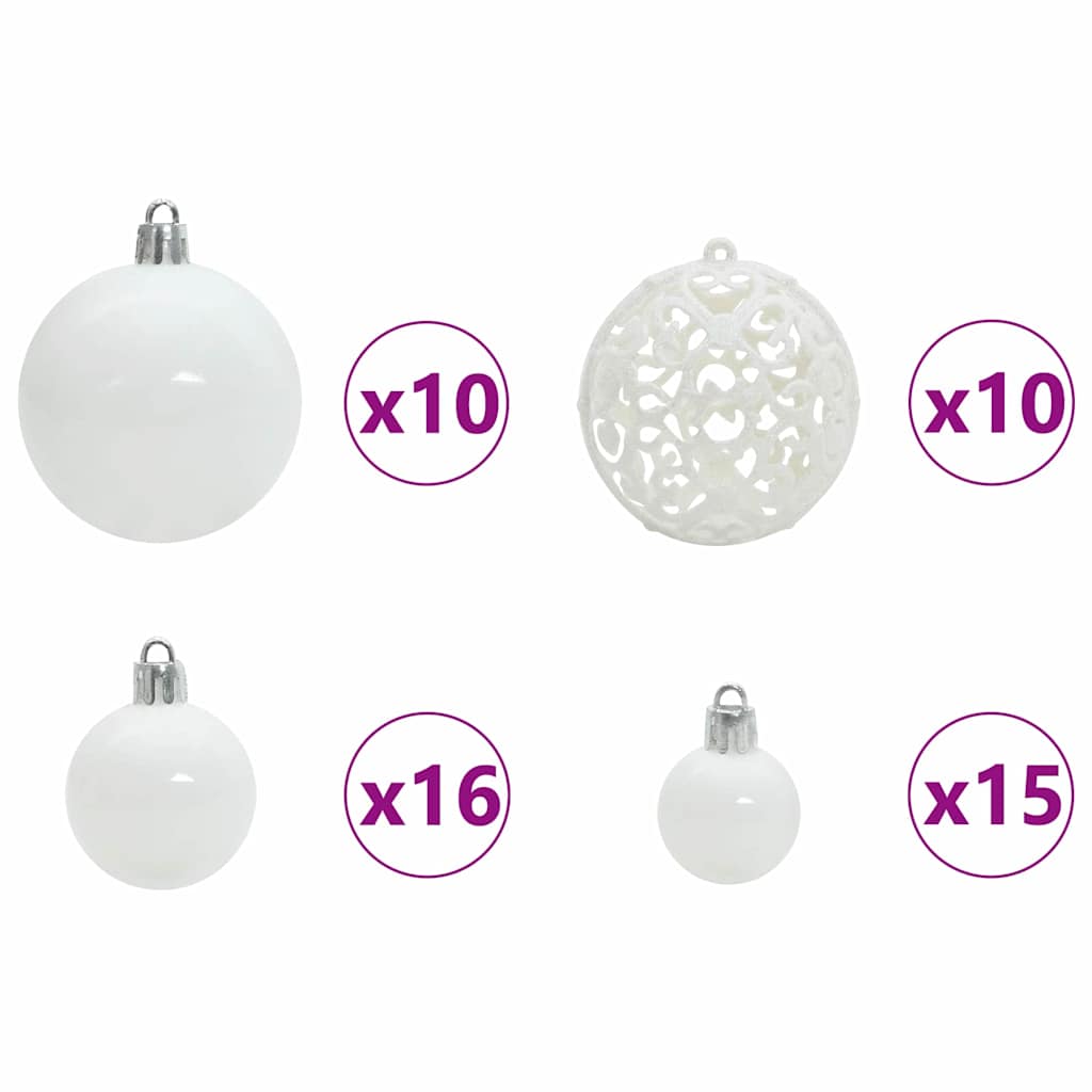 Set di Palle di Natale con 300 LED 120 pcs Bianco Plastica
