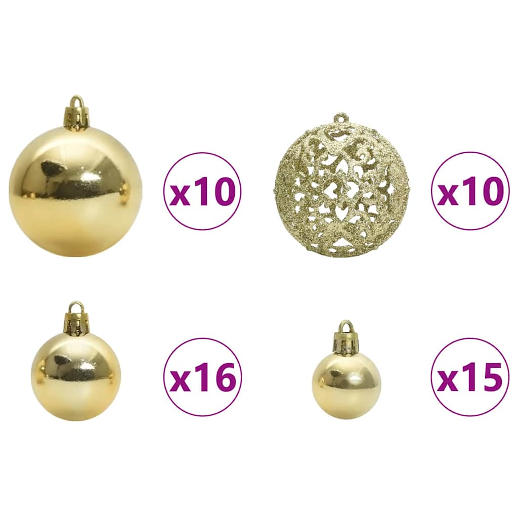 Set di Palle di Natale con 300 LED 120 pcs Oro Plastica