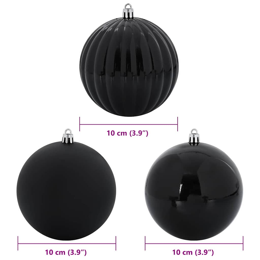 Set di palline di Natale XL 15 pcs Nero Plastica