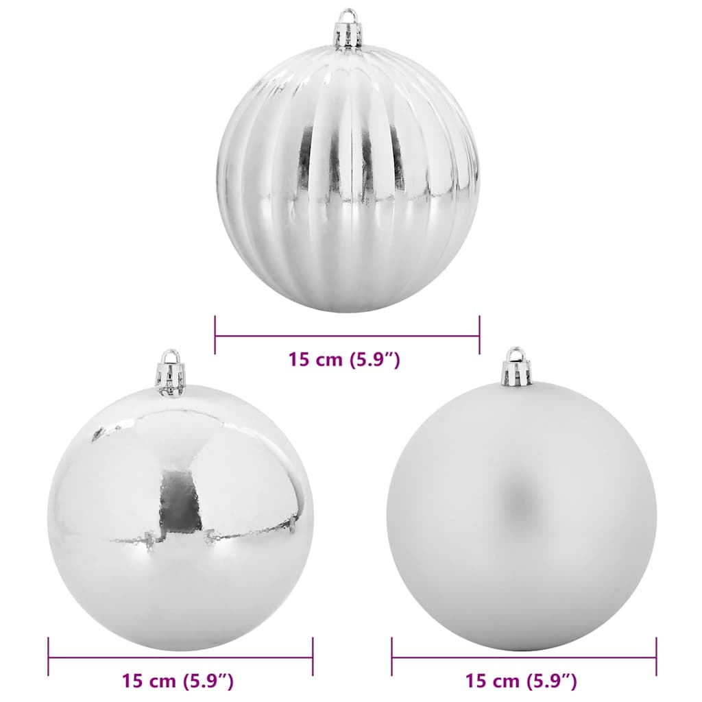 Set di palline di Natale XL 9 pcs Argento Plastica