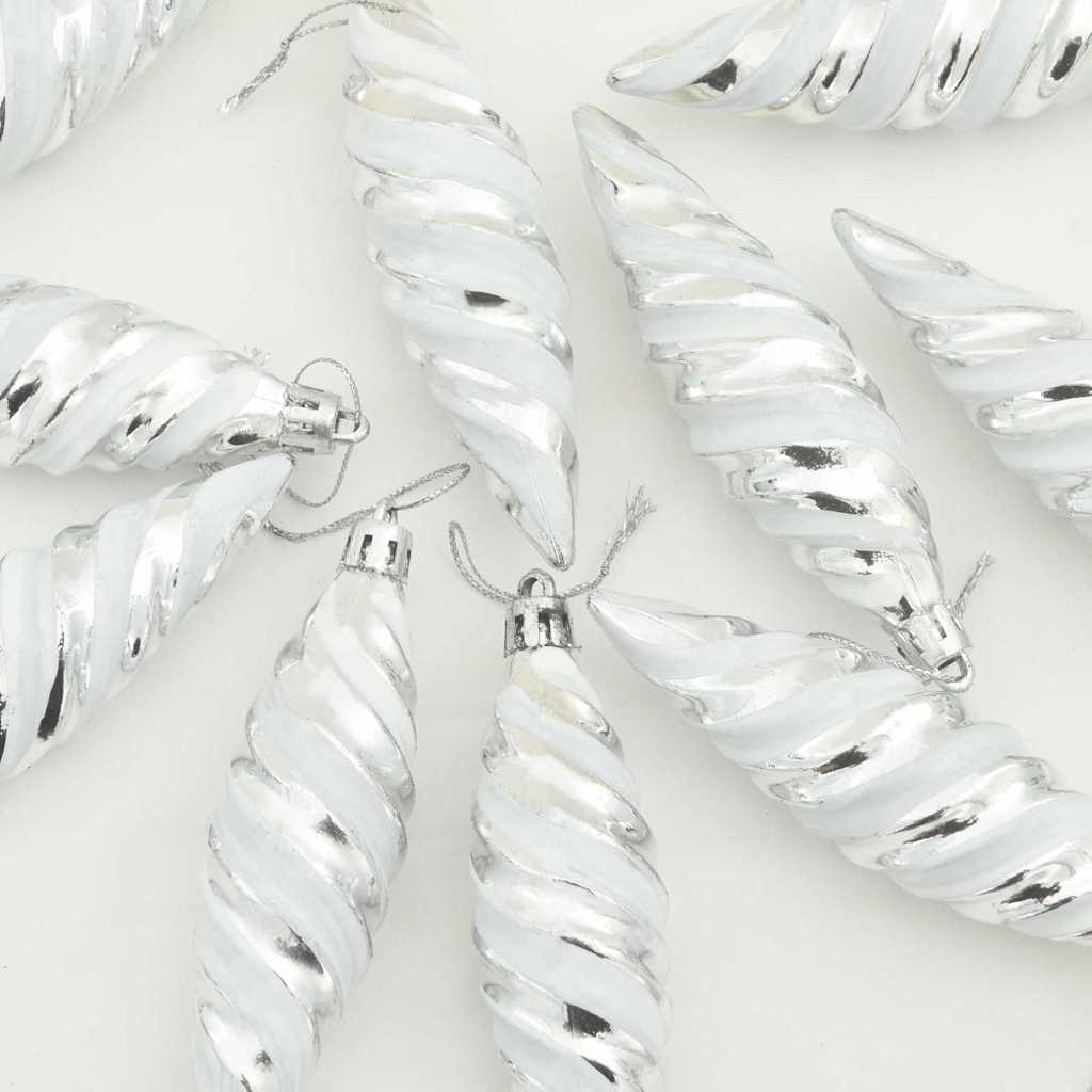Palla a spirale di Natale 40 pcs Argento Plastica