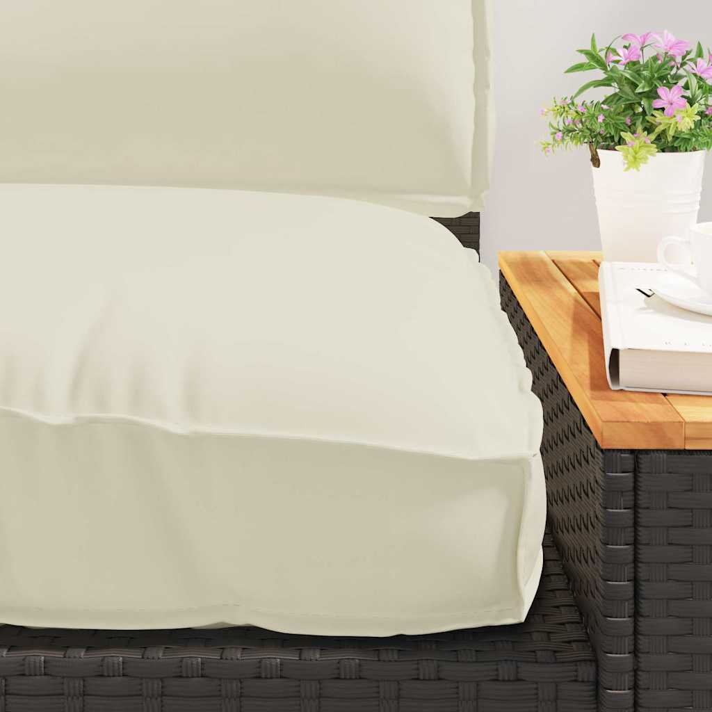 Set di Cuscini 3 pcs Crema Tessuto Oxford