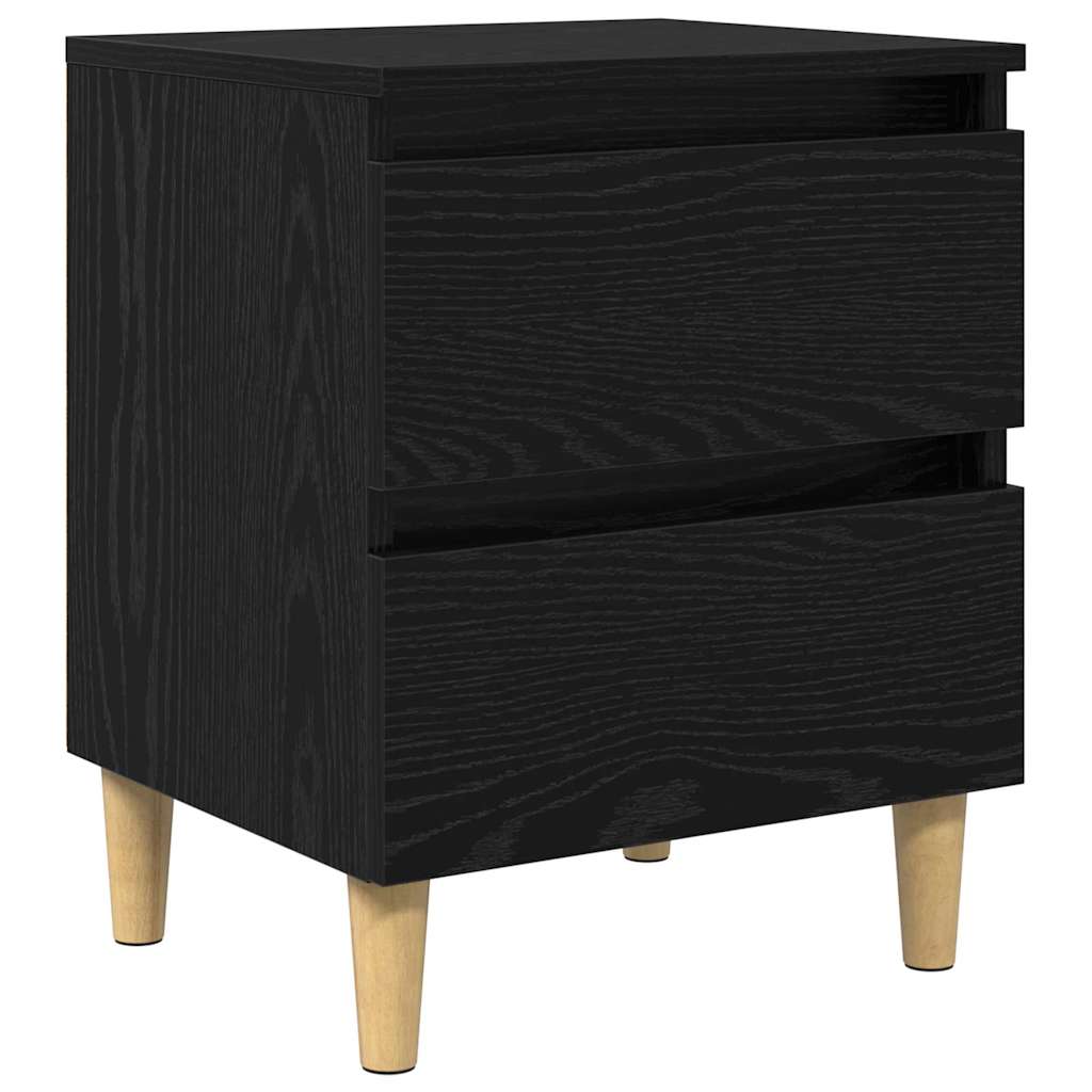 Mobiletti da letto 2 pcs Rovere Nero 40 x 35 x 50 cm