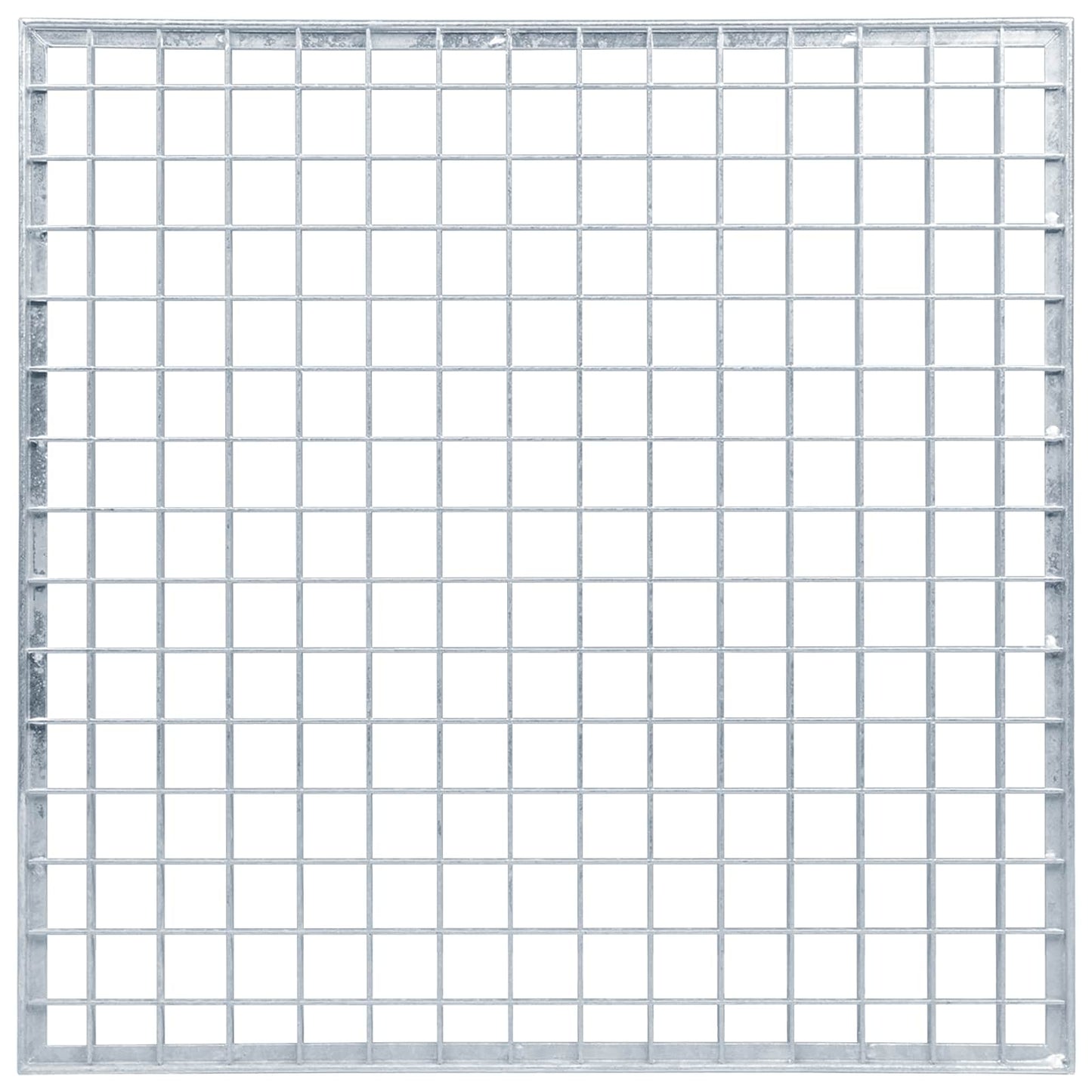 Grata Argento 50 x 50 x 2 cm Acciaio Zincato a Caldo