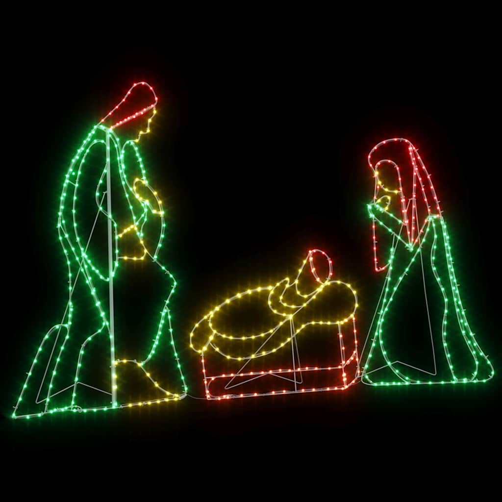 Scena di Natività Illuminata Multicolore 112 x 71,5 cm PVC