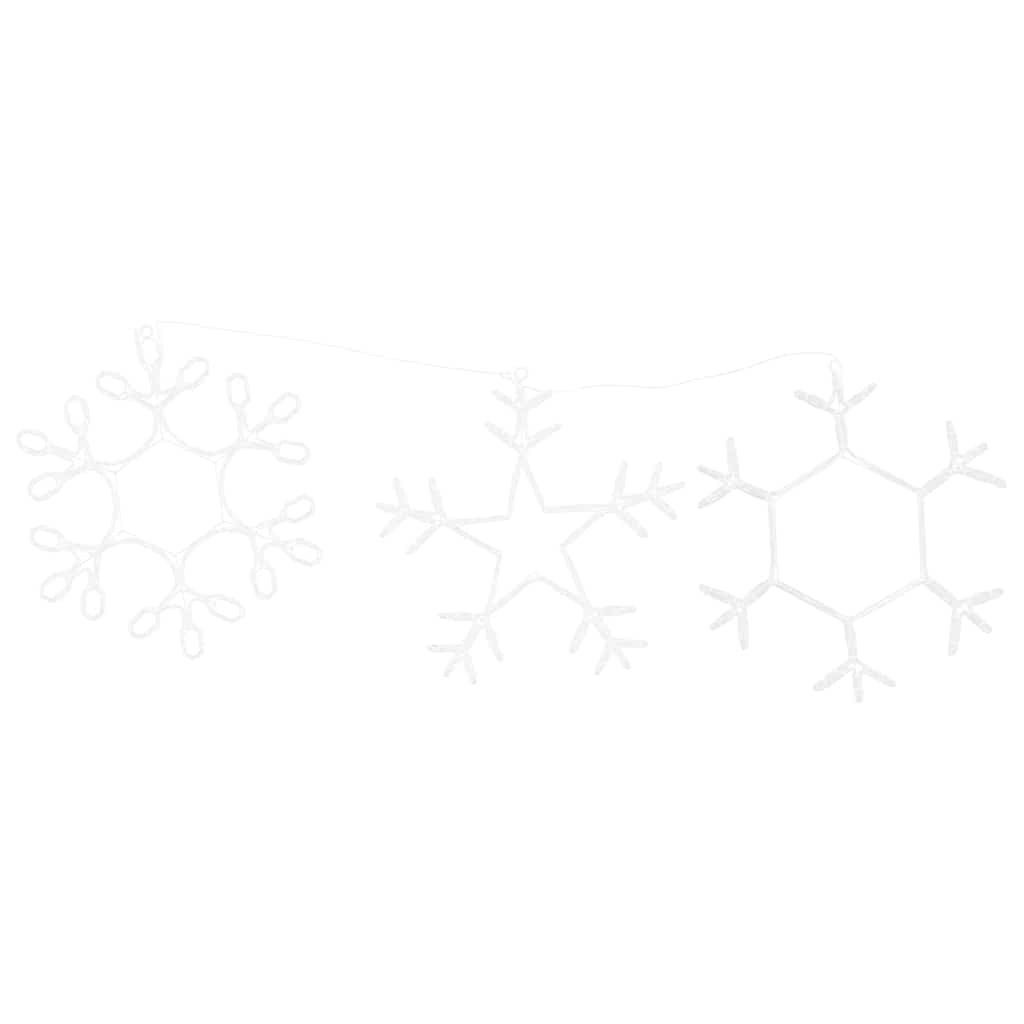 Fiocco di Neve di Natale Bianco caldo 44,5 x 38 cm PVC