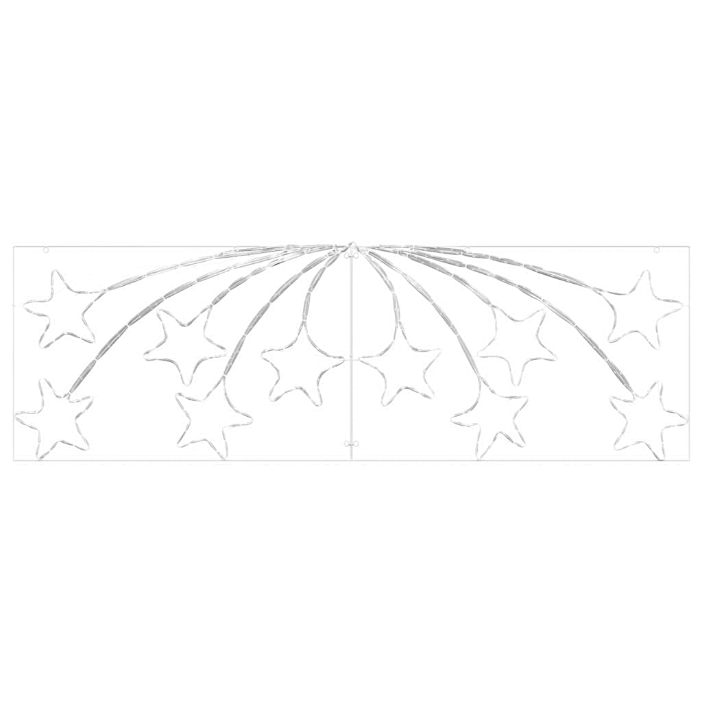 Stella di Natale con 432 LED Multicolore 182 x 58 cm PVC