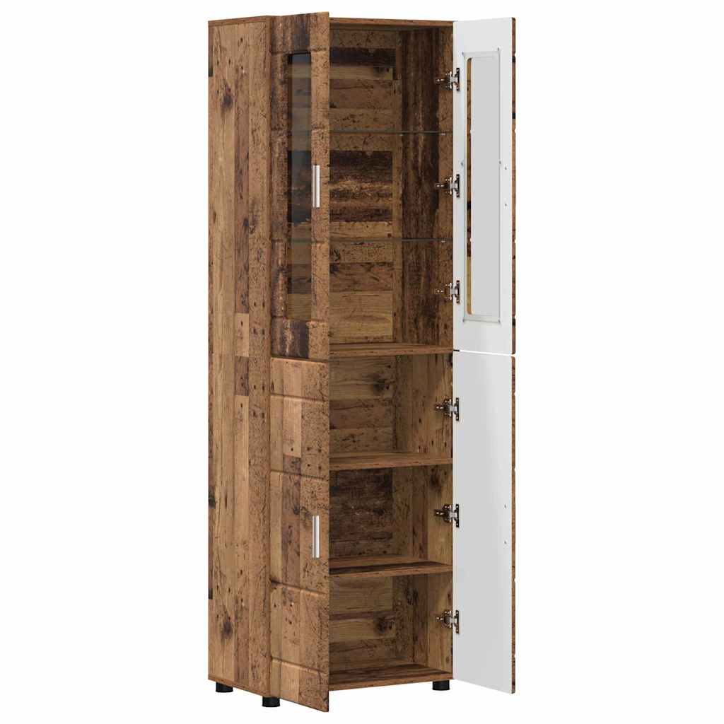 Credenza con lo scaffale FLORIN Legno vecchio 60 x 35 x 182 cm