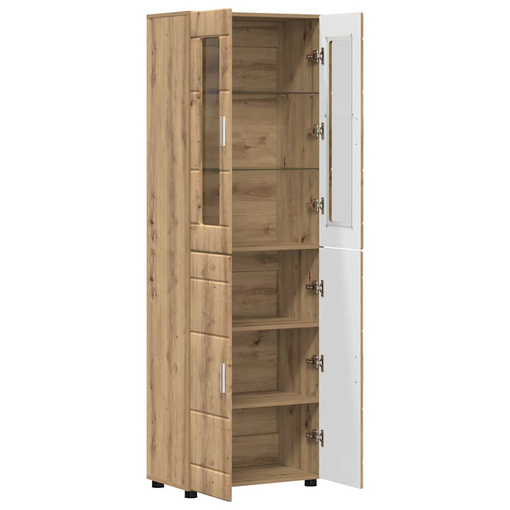 Credenza con porta FLORIN Rovere artigianale 60 x 35 x 182 cm